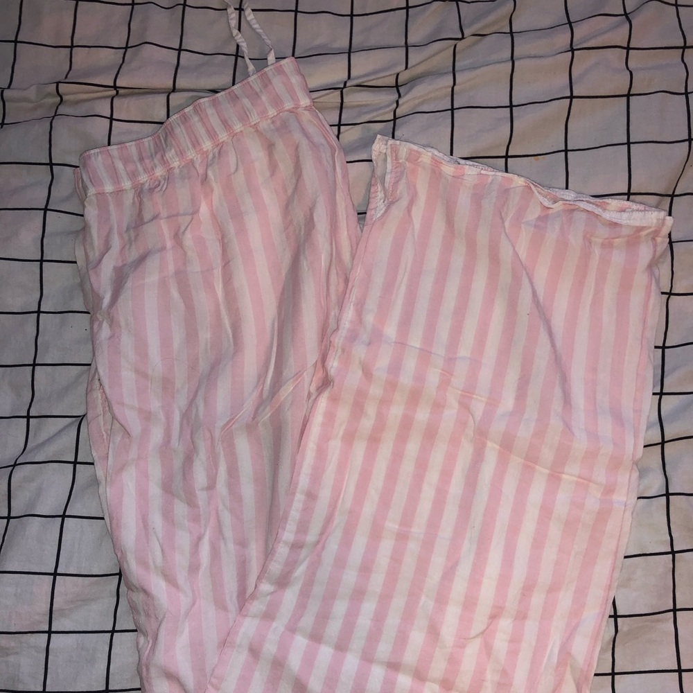 Pink striped victoria secret sleep pants